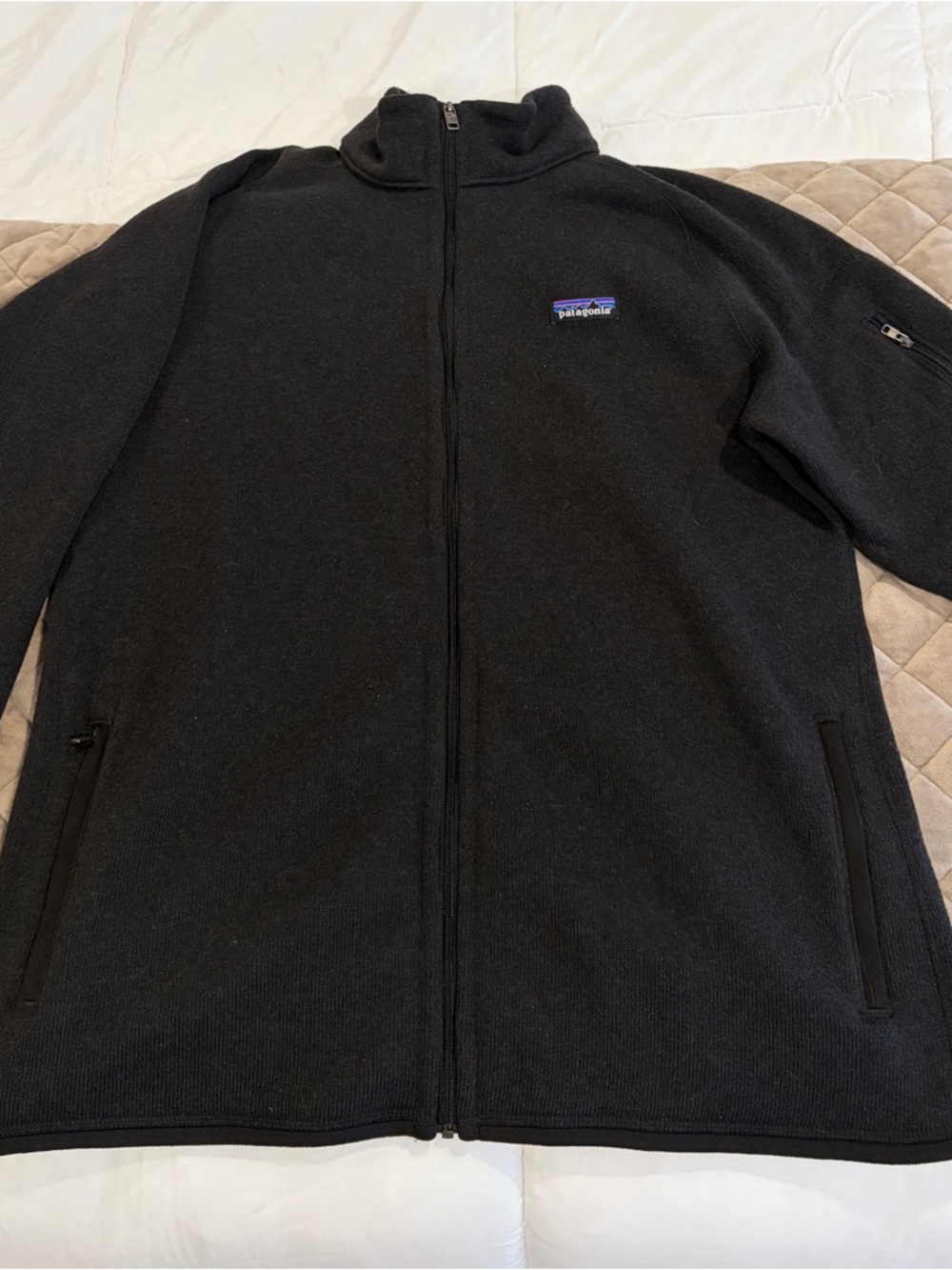 Patagonia Black Full-Zip Fleece Jacket with Logo